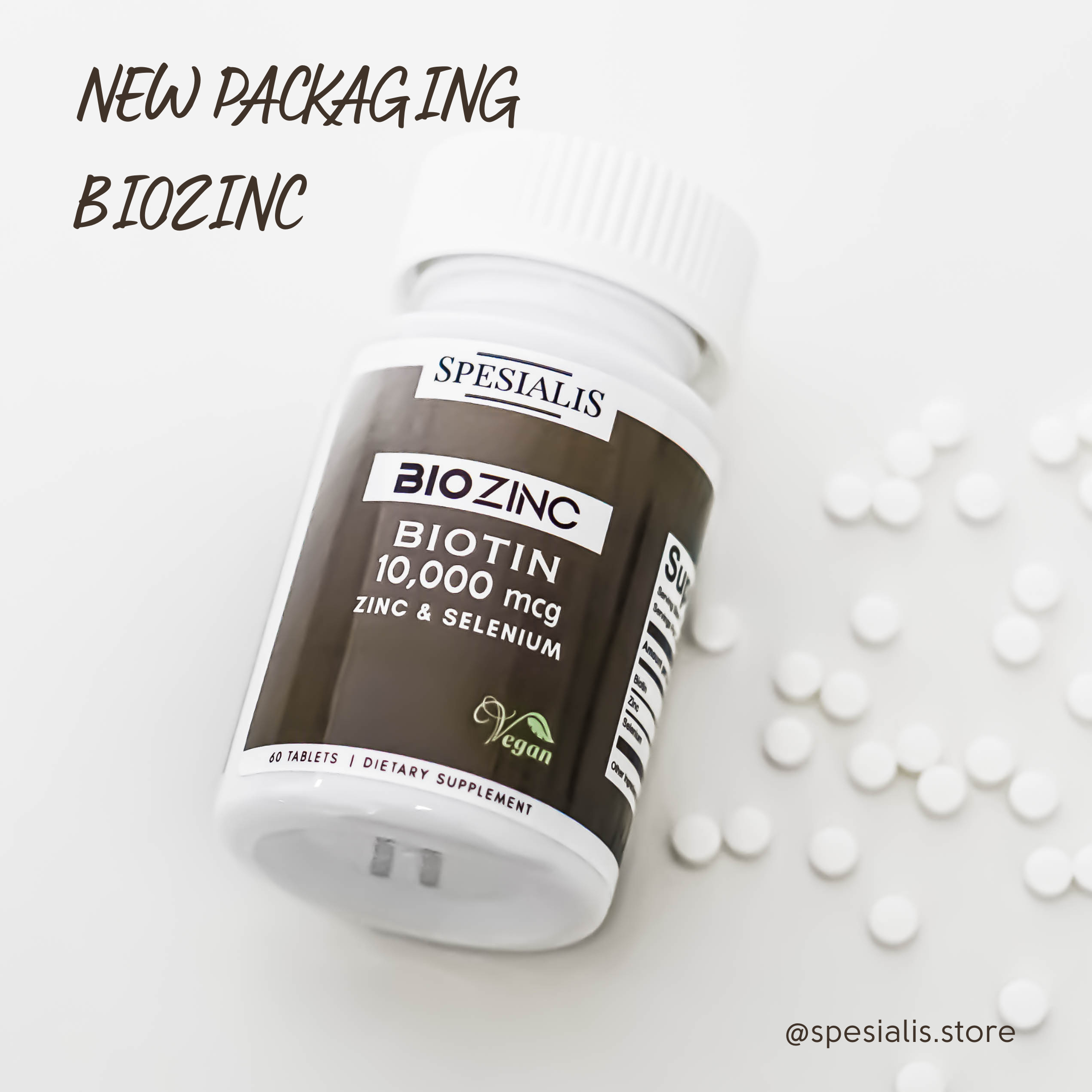 BIOZINC (BIOTIN 10.000mg + zinc dan selenium) 60 tabs